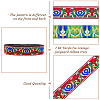 Ethnic Style Polyester Ribbon OCOR-WH0047-38G-4