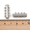Non-Tarnish 4-Strands 304 Stainless Steel Slide Lock Clasps STAS-H402-35P-01-4