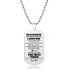 201 Stainless Steel To My Daughter Dog Tag Pendant Ball Chain Necklaces FS-WG527E6-22-1