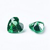 Cubic Zirconia Pointed Back Cabochons ZIRC-WH0001-C08-2