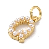 Rack Plating Brass with ABS Plastic Imitation Pearl Charms KK-B092-30Q-G-2