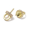 Brass with Cubic Zirconia Peg Bails KK-B087-13A-G-3