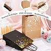 12Pcs 3 Colors Gold Stamping Paper Gift Bags CARB-TA0001-02-3
