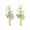 Rack Plating Alloy Enamel Pendants ENAM-M051-02G-A-2