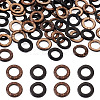 Craftdady 200Pcs 2 Colors Dyed Wood Jewelry Findings Coconut Linking Rings COCO-CD0001-01-9