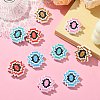 10Pcs 5 Colors Silicone Focal Beads SIL-CJ0001-57-5