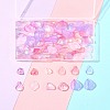 100Pcs 10 Styles Transparent Spray Painted Glass Pendants GLAA-FS0002-16-8
