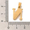 Ion Plating(IP) 304 Stainless Steel Rhinestone Pendants STAS-U035-01G-N-3