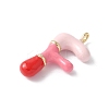 Brass Enamel Pendants KK-E093-03G-F-01-2