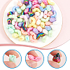 80Pcs 20 Styles UV Plated Acrylic Beads OACR-SC0001-86-3