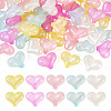 50Pcs 5 Colors Rainbow Iridescent Plating Acrylic Beads RESI-TA0002-19-2