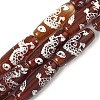 Rice Shape Tibetan Style dZi Beads Strands G-A269-A02-01-2