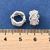Column Brass Micro Pave Cubic Zirconia European Spacer Beads KK-L230-03S-2
