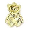 Brass with Cubic Zirconia Pendants KK-K340-01G-3