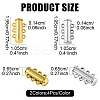 8 Sets 2 Colors 3-Strands Brass Magnetic Slide Lock Clasps KK-FS0001-60-4