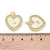 Brass Micro Pave Clear Cubic Zirconia Pendants KK-L213-015G-3