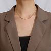 Cubic Zirconia Column Pendant Necklace with Brass Cable Chains LS-UU3534-1-7