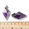 Natural Amethyst Pendants G-K338-10AS-01-3