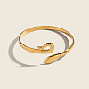 Snake Shaped 304 Stainless Steel Open Cuff Bangles for Women QJ2255-1