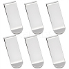 6Pcs Stainless Steel Money Clips TOOL-GF0003-55-7