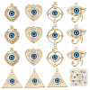 15Pcs 5 Style Rack Plating Alloy Enamel Pendants FIND-SC0004-09-1