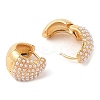 Rack Plating Brass Hoop Earrings for Women EJEW-G394-31G-2
