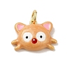 Rack Plating Brass Enamel Pendants KK-S366-03G-1