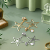2 Pairs 2 Colors Brass Clip-on Earrings EJEW-HY0001-10B-4