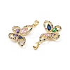 Brass Micro Pave Colorful Cubic Zirconia Pendants LS-KK-E068-VC408-3