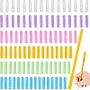 96Pcs 6 Colors Transparent Plastic Pencil Cap AJEW-CA0003-04-1