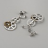 Gear Alloy Clip-on Earrings for Women EJEW-WH0033-47C-2