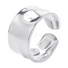 Non-Tarnish 304 Stainless Steel Open Cuff Rings RE9751-1-1