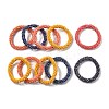 AB Color Plated Faceted Opaque Glass Beads Stretch Bracelets BJEW-S144-003D-3