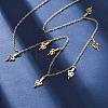 304 Stainless Steel Snake Tassel Necklaces NJEW-R026-20G-1