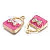 Rack Plating Alloy Enamel Pendants ENAM-T011-129A-4