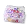 60Pcs 12 Style Transparent Spray Painted Glass Beads GLAA-FS0001-49-2