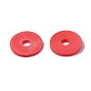 Flat Round Handmade Polymer Clay Beads CLAY-R067-12mm-30-6