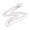 Alloy Double Layer Necklaces for Women NJEW-L123-01P-2