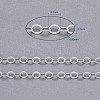Brass Flat Oval Cable Chains CHC029Y-S-6