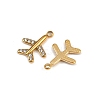 304 Stainless Steel with Crystal Rhinestone Charms STAS-G357-12G-2