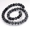 Natural Snowflake Obsidian Gemstone Beads X-G-J338-03-8mm-2