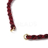 Braided Cotton Cord Bracelet Making MAK-L043-02G-20-2