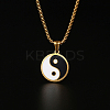 Stainless Steel Enamel Yin Yang Pendant Necklaces for Women VV9279-1-3
