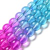 Dyed & Heated Synthetic Quartz Beads Strands G-P502-01C-04-2
