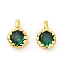 Brass Pave Cubic Zirconia Pendants KK-H204-03G-06-1