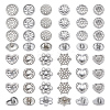 48Pcs 12 Colors 1-Hole Alloy Rhinestone Shank Buttons BUTT-GA0001-43P-1