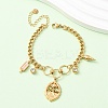 Summer 304 Stainless Steel Charm Bracelets BJEW-C135-03G-3