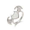 Heart with Wing Enamel Finger Rings RJEW-G337-05P-02-2
