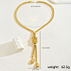 Exaggerated Brass Lariat Necklaces FB4950-2-1