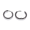 304 Stainless Steel Huggie Hoop Earrings EJEW-F111B-21mm-B-3